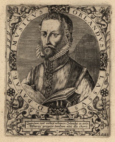Orlande de Lassus（ポリフォニック・コンポーザー）。 作： Theodore de Bry
