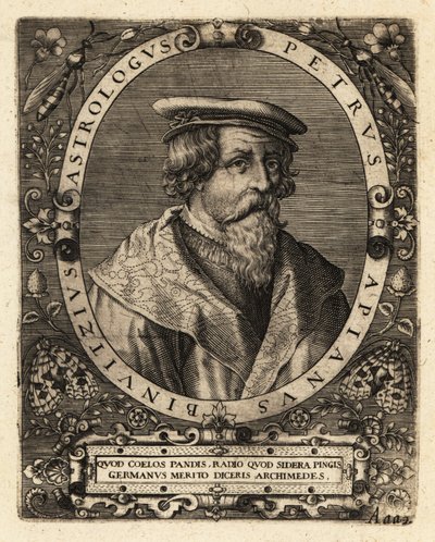 ペーター・アピアン（ドイツの天文学者）。 作： Theodore de Bry