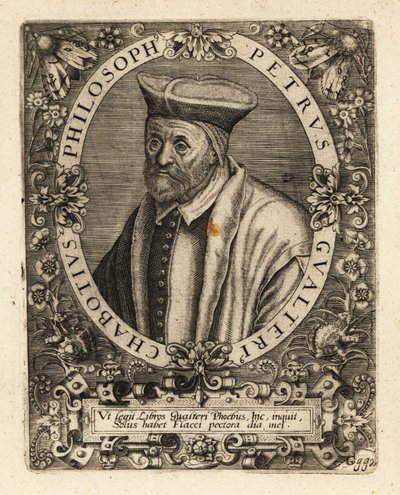 ピエール・ゴーティエ・シャボ、フランスのヒューマニスト作家。 作： Theodore de Bry