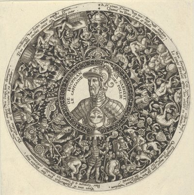 Tazza Designs のシリーズからの Alva 公爵の肖像。 1588年。 作： Theodore de Bry