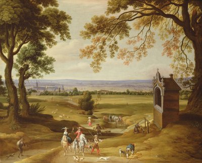 遠くにブリュッセルのある風景 作： Theodore van Heil