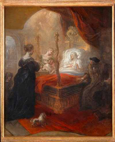 パオラの聖フランチェスコ、サヴォワ家のルイーズに息子の誕生を予言...... 作： Theodore van Thulden