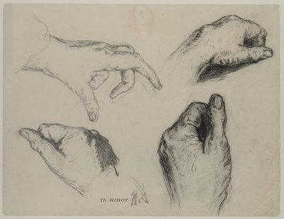 手の研究 (直腸) 作： Theodule Ribot