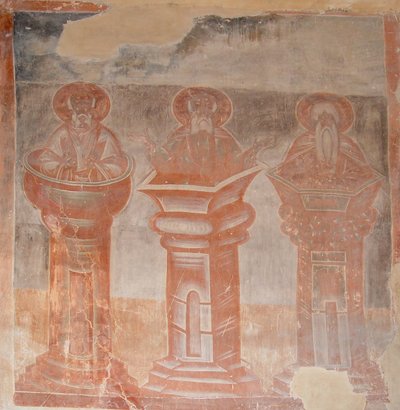 Saints Simeon Stylites the Elder、Simon Stylites the Younger、Alypius the Stylite、1378 作： Theophanes the Greek