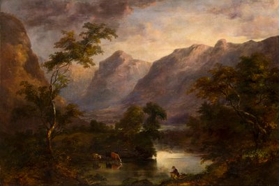 ラングデールの眺め、1827～90年頃（キャンバスに油彩） 作： Theophil Lindsey Aspland