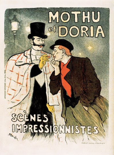 歌手Mothu & Doriaの広告ポスター 作： Théophile Alexandre Steinlen