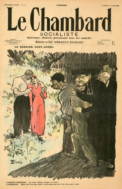 Le Chambard socialiste "の表紙、Satirique en Couleurs 作： Théophile Alexandre Steinlen