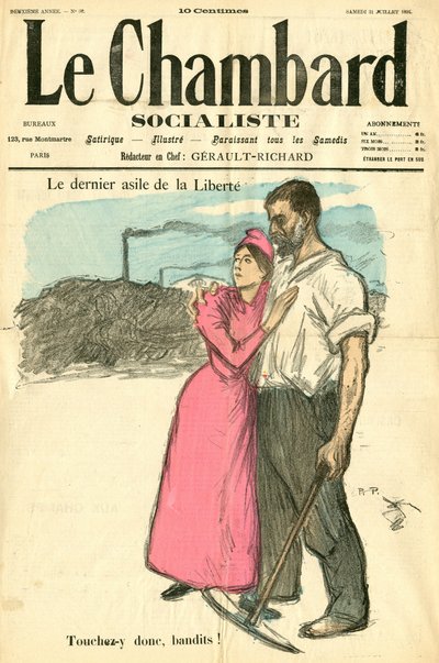 Le Chambard socialiste』第32号、カラーの風刺画 作： Théophile Alexandre Steinlen