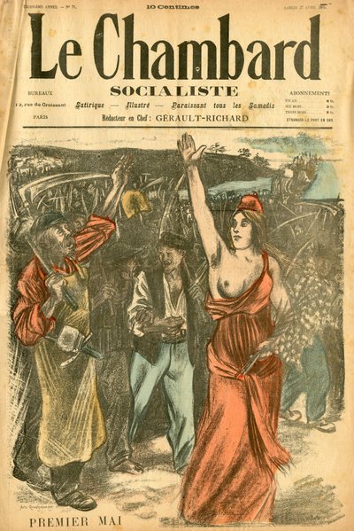 Le Chambard socialiste』第72号、カラーの風刺画 作： Théophile Alexandre Steinlen