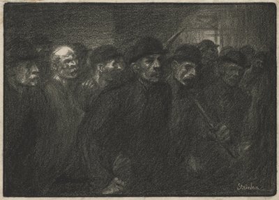 工場を出る労働者たち 作： Théophile Alexandre Steinlen