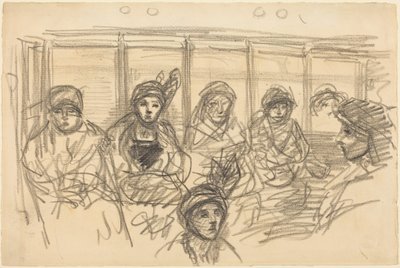 地下鉄の乗客たち 作： Théophile Alexandre Steinlen