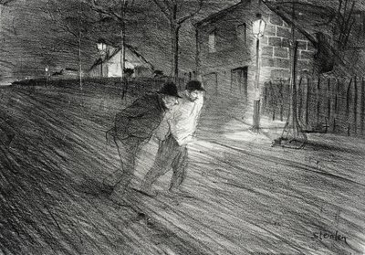 コールランクール通り 作： Théophile Alexandre Steinlen