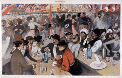 スタインレンによる7月14日の祝宴、n.d. v. 1902年 作： Théophile Alexandre Steinlen