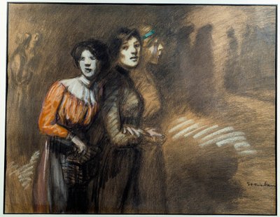3つのパン粉Theophile Alexandre Steinlen (1859-1923)の絵画、20世紀。ヴァーノン、プーラン美術館 作： Théophile Alexandre Steinlen