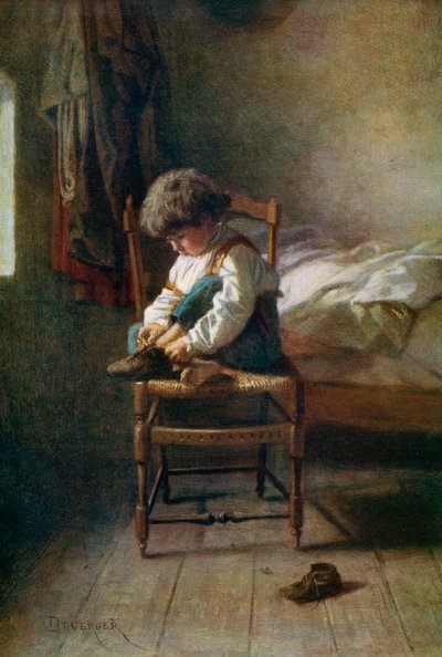 独りで、19世紀、1912年。 作： Theophile Emmanuel Duverger