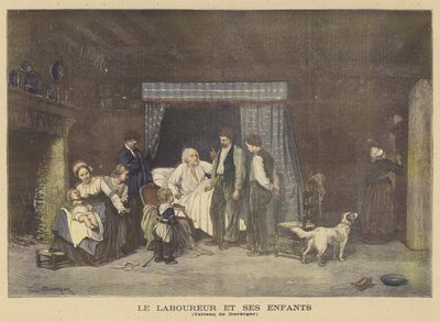 労働者とその子供たち 作： Theophile Emmanuel Duverger
