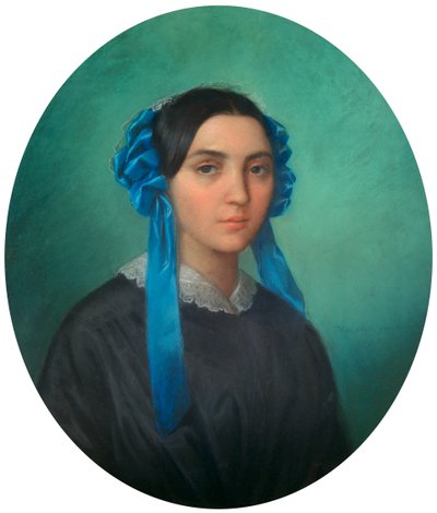 若い女の子の肖像、1843 作： Theophile Gautier