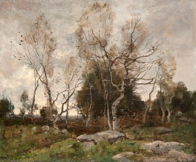 風景（油彩・キャンバス 作： Theophile de Bock
