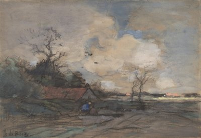 コテージのある風景、n.d. 作： Theophile de Bock