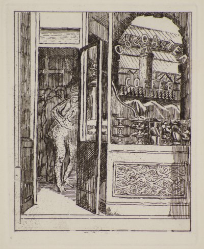 コーヒー・バー 20世紀（銅版画 作： Therese Lessore