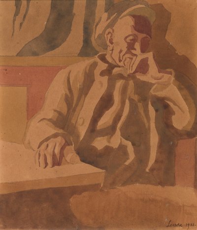 思想家、1921年（紙にトイレ） 作： Therese Lessore