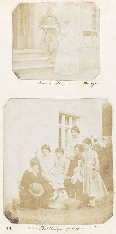 パパとママ、誕生日グループ、1853-56 作： Thereza Llewelyn