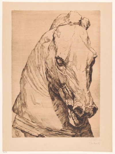 アンティーク像のユニコーンの頭 作： Thiebautz (signed by artist)