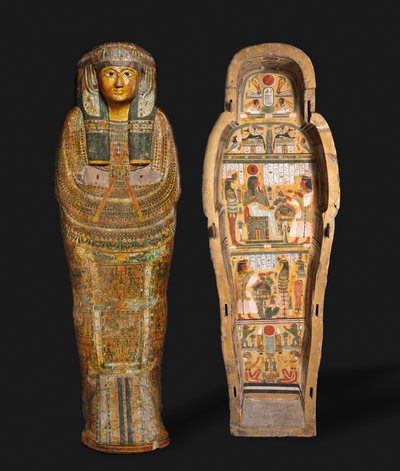 テーベのネシコンスの棺、21王朝後期から22世紀初頭 作： Third Intermediate Period Egyptian