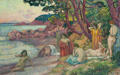 キャップベナでの入浴者、1909年 作： Théo van Rysselberghe
