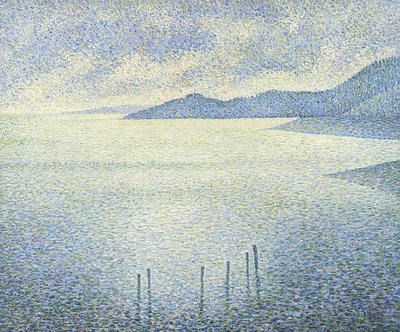 沿岸のシーン。 1892年頃 作： Théo van Rysselberghe