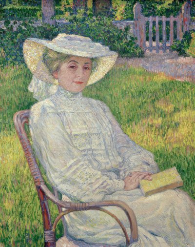白衣の女性 作： Théo van Rysselberghe