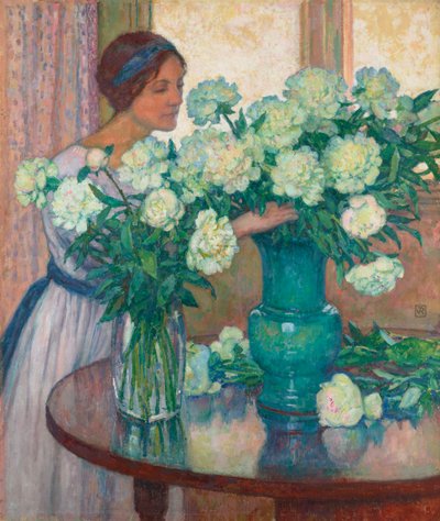 白牡丹 白牡丹。 作： Théo van Rysselberghe