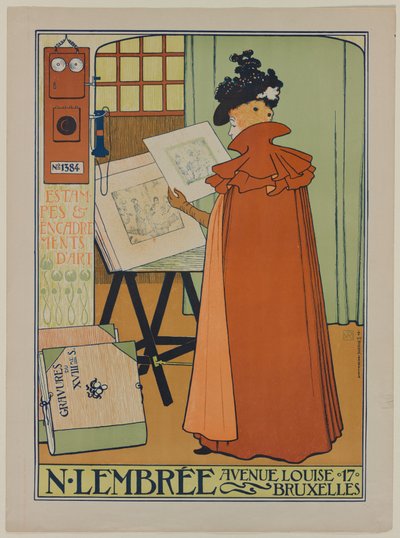 レンブレギャラリーのポスター、1897年。 作： Théo van Rysselberghe