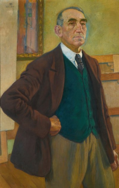 緑のチョッキを着た自画像、1924年。 作： Théo van Rysselberghe
