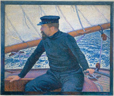 彼のボートのシニャック 作： Théo van Rysselberghe