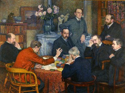 Emile Verhaeren による講義、1903 年。 作： Théo van Rysselberghe