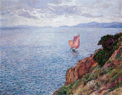 赤い帆 作： Théo van Rysselberghe