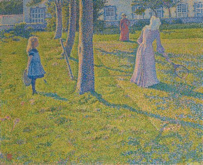 テニスゲーム、1889年。 作： Théo van Rysselberghe