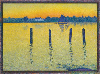スヘルデ川の帆船 スヘルデ川の帆船、1892 年。 作： Théo van Rysselberghe