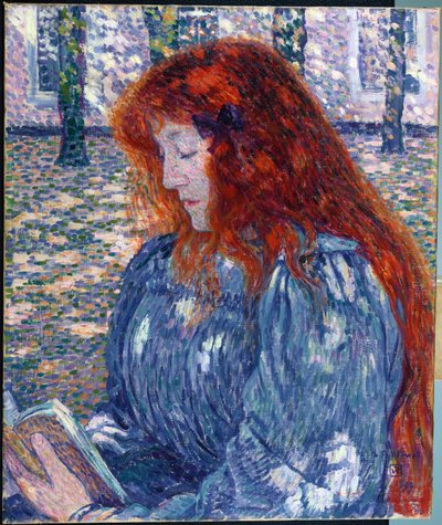 女性の読書、1899年 作： Théo van Rysselberghe