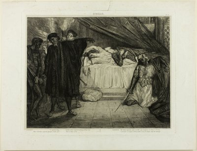 おお、スパルタンの犬よ、オセロのプレート15 作： Théodore Chassériau