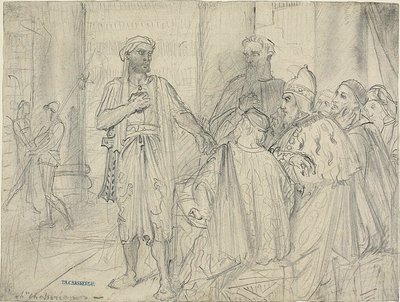 ヴェネツィア元老院議員へのオセロの演説 作： Théodore Chassériau