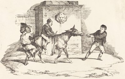 ロバと遊ぶ 3 人の子供 作： Théodore Gericault and Nicolas Toussaint Charlet