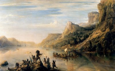 ジャックカルティエは1535年にセントローレンス川を発見しました 作： Jean Antoine Theodore Gudin