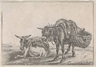 2 つのラバ 作： Théodorus van Kessel