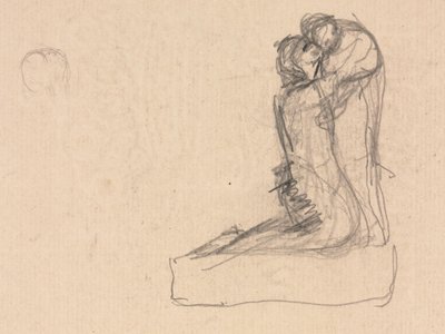 2人の人物のスケッチ。 作： Auguste Theodule Ribot