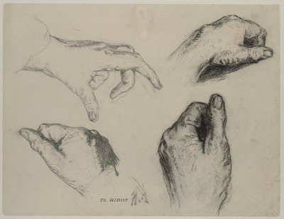 Hands rectoの研究、1800年代。 作： Auguste Theodule Ribot