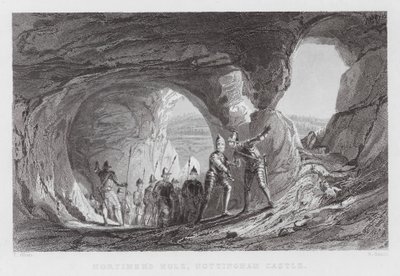 ノッティンガム城のモーティマーズ・ホール(彫刻) 作： Thomas (after) Allom