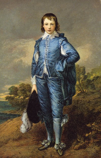 ゲインズバラ『青い少年』（カラーリトグラフ） 作： Thomas (after) Gainsborough