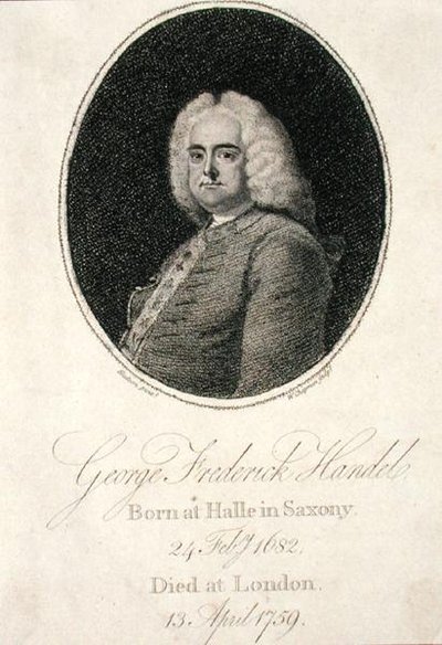ジョージ・フレデリック・ヘンデル(1685-1759)W.チャップマン(彫刻)作 作： Thomas (after) Hudson